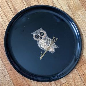 Vintage Couroc Owl Tray MCM